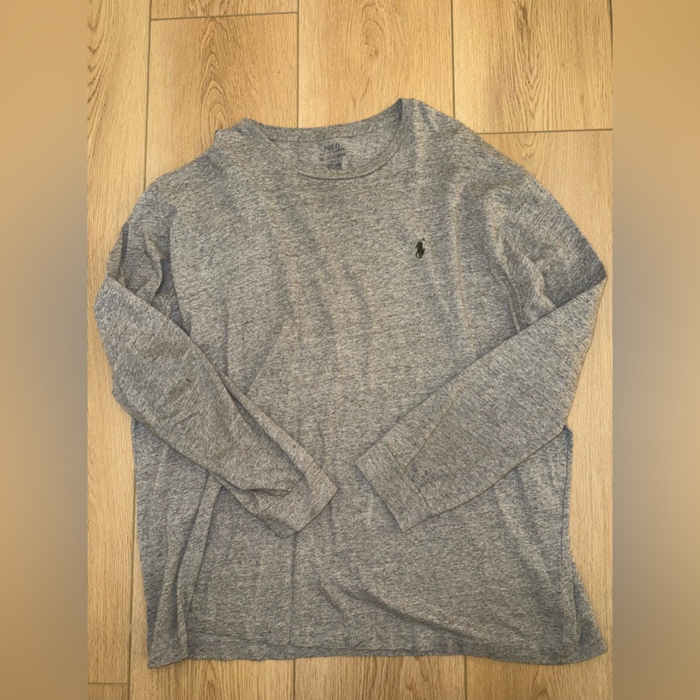 Men’s Ralph Lauren Heather Gray Long Sleeve Tee